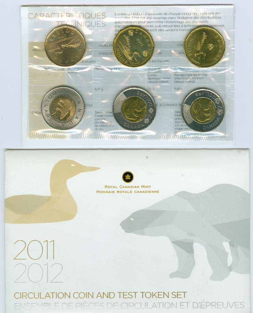 2011-2012 Canada RCM Proof-Like 6-Coin Set with Test Token