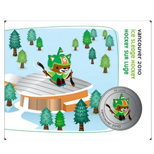 2010 Canada 50c RCM Olympic Mascot Card - Para Sledge Hockey Sum