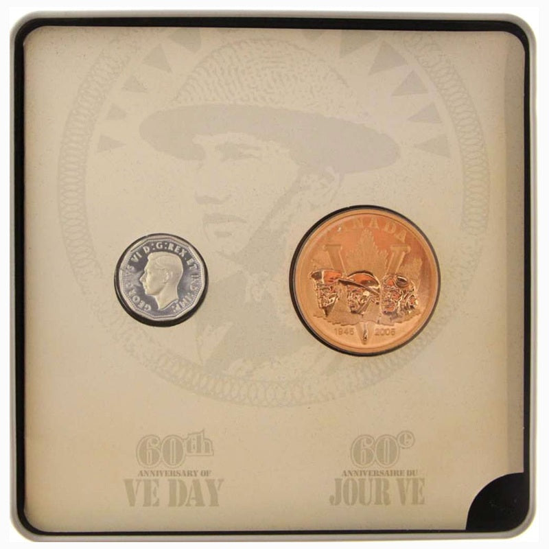 2005 V-E Day 60th Anniversary Coin, Medallion & CD Set