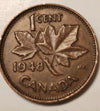 1948 1 Cent Canadian Penny Circulated Very Fine Condition
