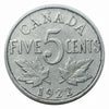 Pièce canadienne de 5 cents en nickel castor de 1922 VF