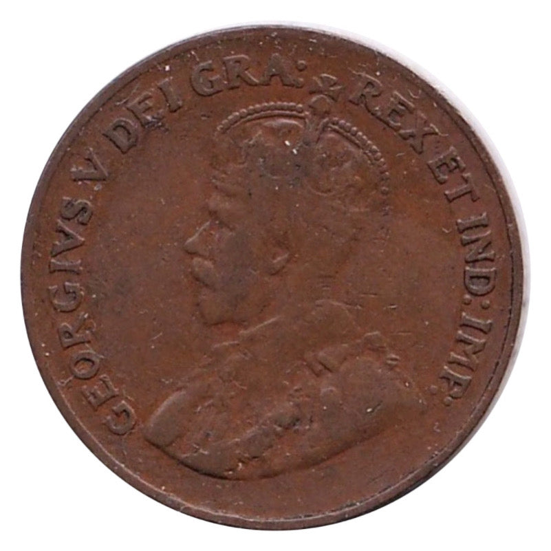 Canada 1922 1 Cent Small Penny Coin - Rare Date Clé Petit Cent - Roi George VI Faible Monnaie
