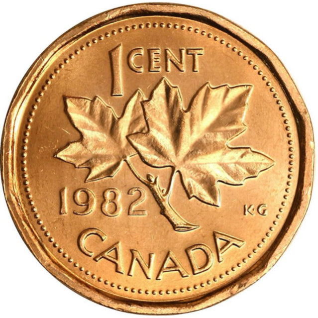 1982 Canada One Cent Copper Penny BU