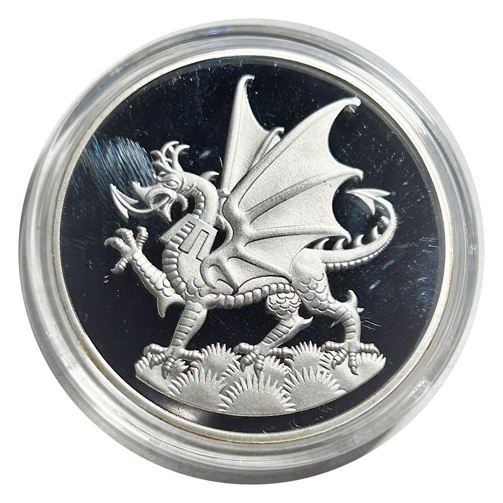 Lucky Coin Wales Dragon in Protective Plastic Capsule