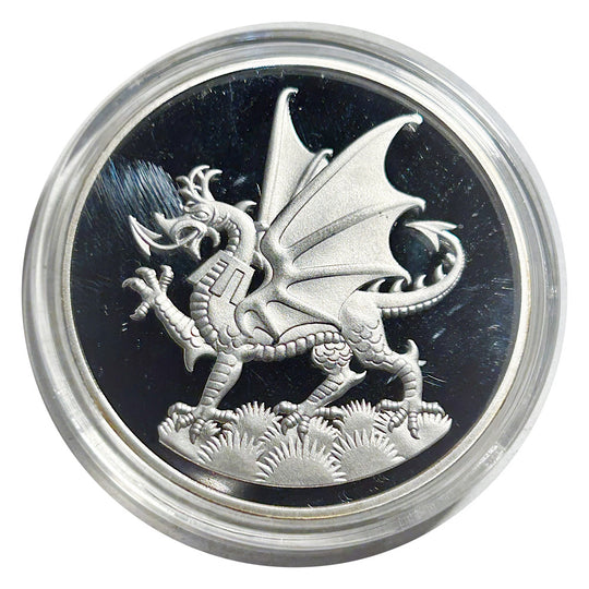 Lucky Coin Wales Dragon in Protective Plastic Capsule