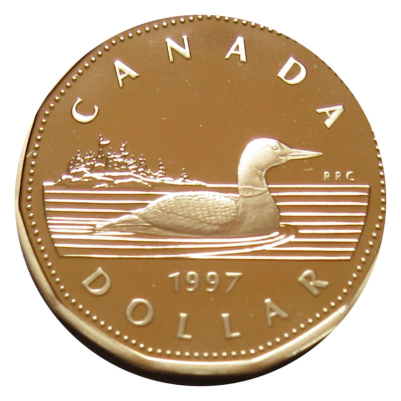 1997 Old Effigy CANADA Loonie One Dollar PROOF LIKE UNC
