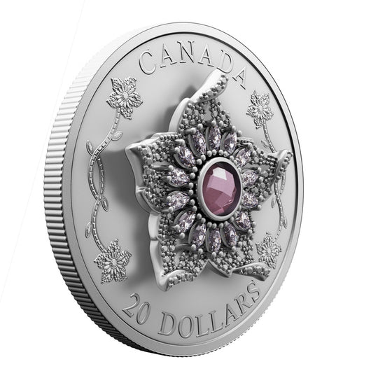 2025 Canada $20 Williamson Diamond Brooch 1 oz Silver Coin Crown Jewels