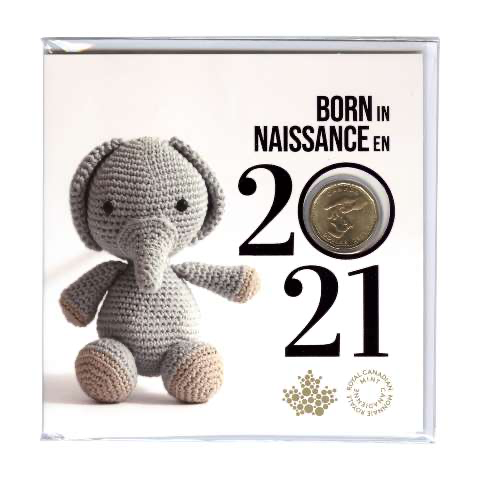 2021 Canada Base Metal Set Baby Gift, incl. $1 Baby Hand and Adult Hand 5 Coins