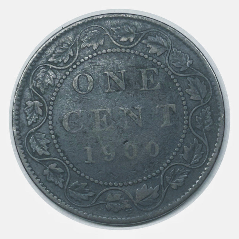 1900 H Canada  Victoria Queen Large Penny Coin VG
