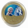 Lucky Craft Colored Coin Frozen Princess Elsa Horse Medal in Capsule