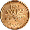 1989 Canada One Cent Copper Penny   BU