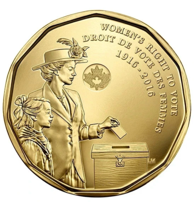 Canada 2016 Droit de vote des femmes BU 1 dollar