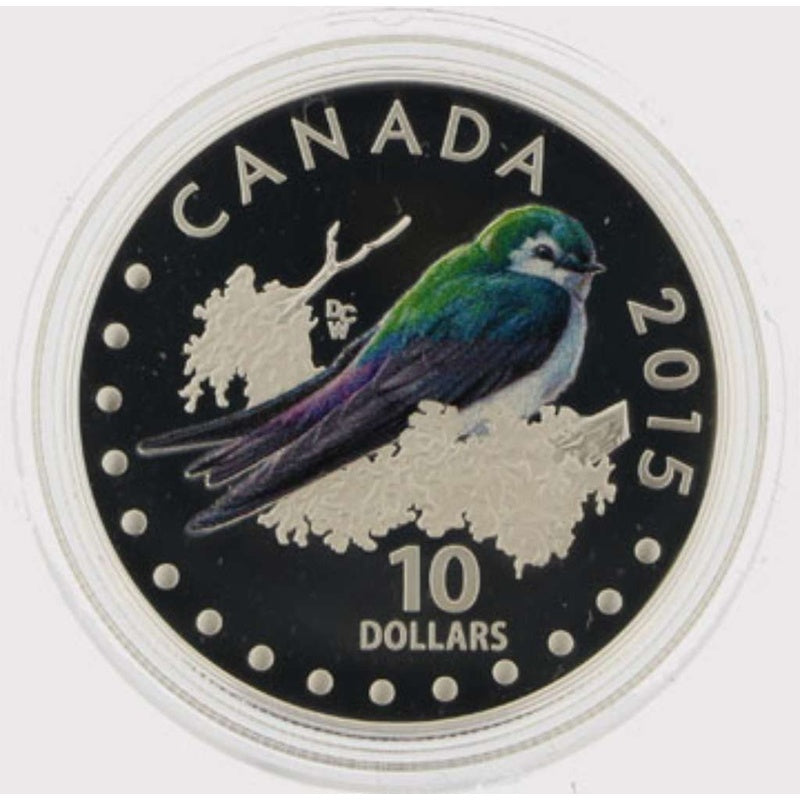 2015 Canada $10 Violet-Green Swallow ½ oz Silver