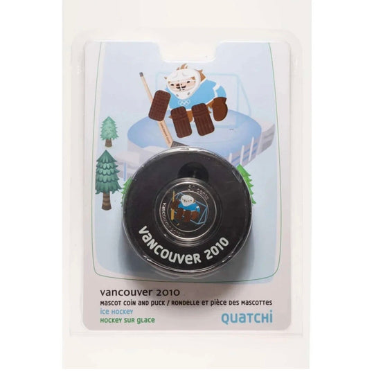 2010 Canada 50-cent Olympic Mascot Collector Card  Quatchi Skating Figure
