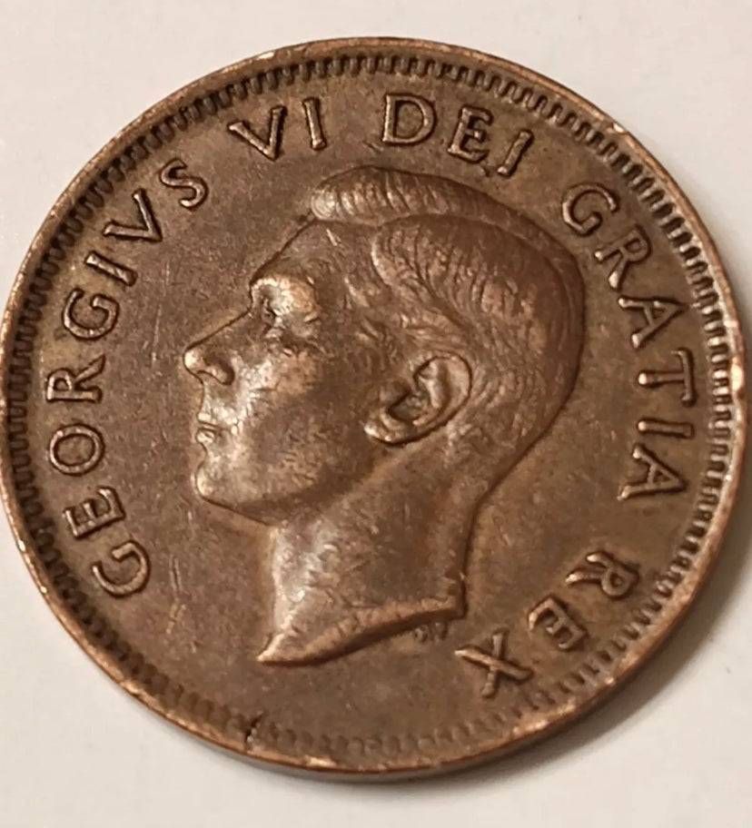 1948 1 Cent Canadian Penny Circulated Very Fine Condition