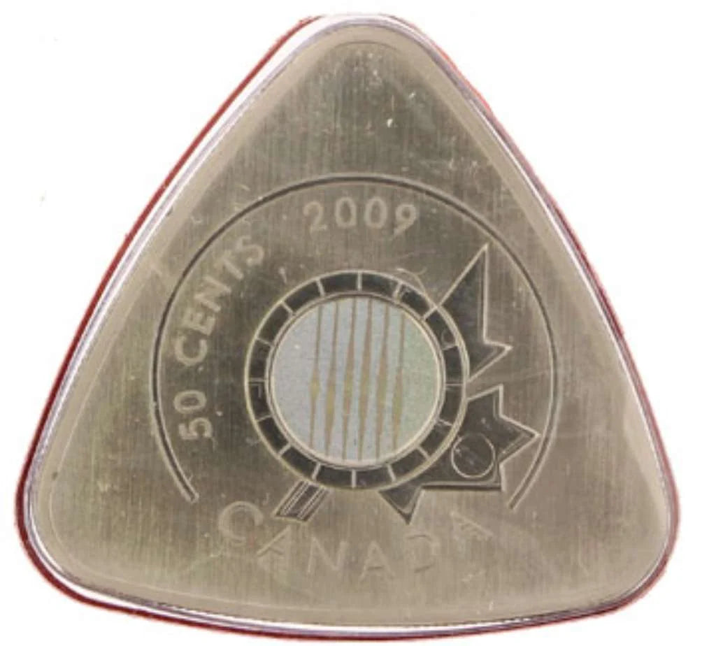 2009 Canada 50 Cents Six String Nation Guitar Pick Triangle Coin