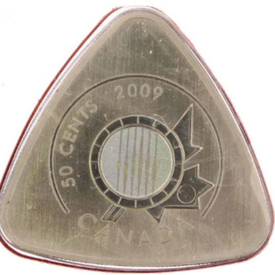 2009 Canada 50 Cents Six String Nation Guitar Pick Triangle Coin