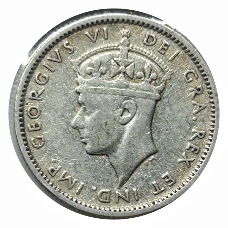 1938 Newfoundland Silver 10 Cents Very Fine