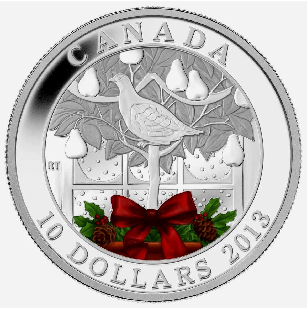 2013 Canada Silver  $10 Partridge In A Pear Tree PF .51oz