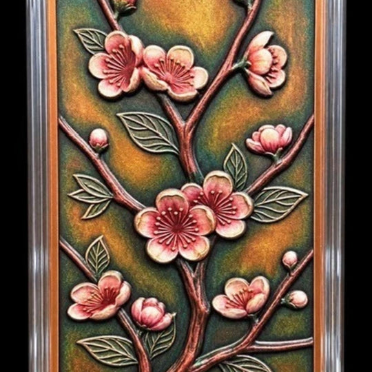 10 oz .999 Copper Cherry Blossom Imperial Sakura Bar Capsule Pouch