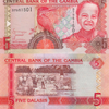 2006 Gambia 5 Dalasis Banknote Parrot & Child Agriculture Scene Collectible UNC