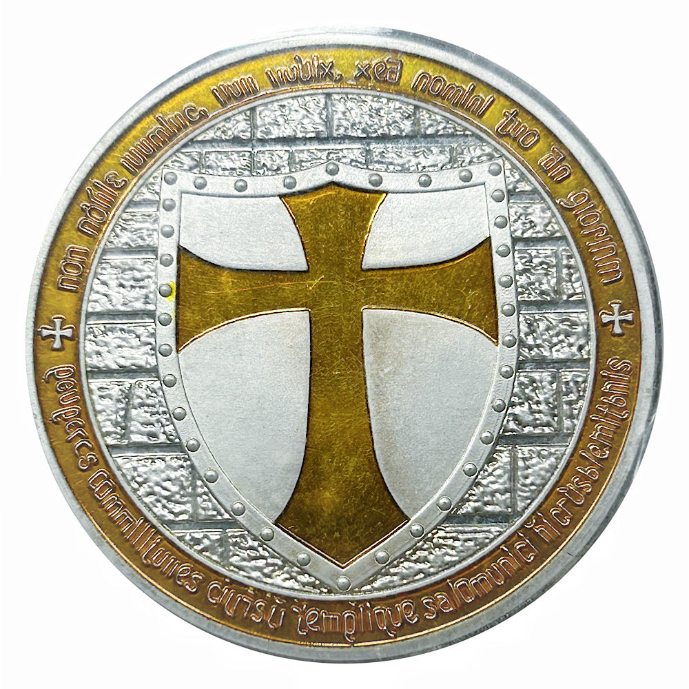 Lucky Craft Colored Coin Knights Templar Gold Cross  in Capsule