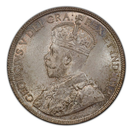 1918 C Canada Silver 50 cents Newfoundland  Coin VG