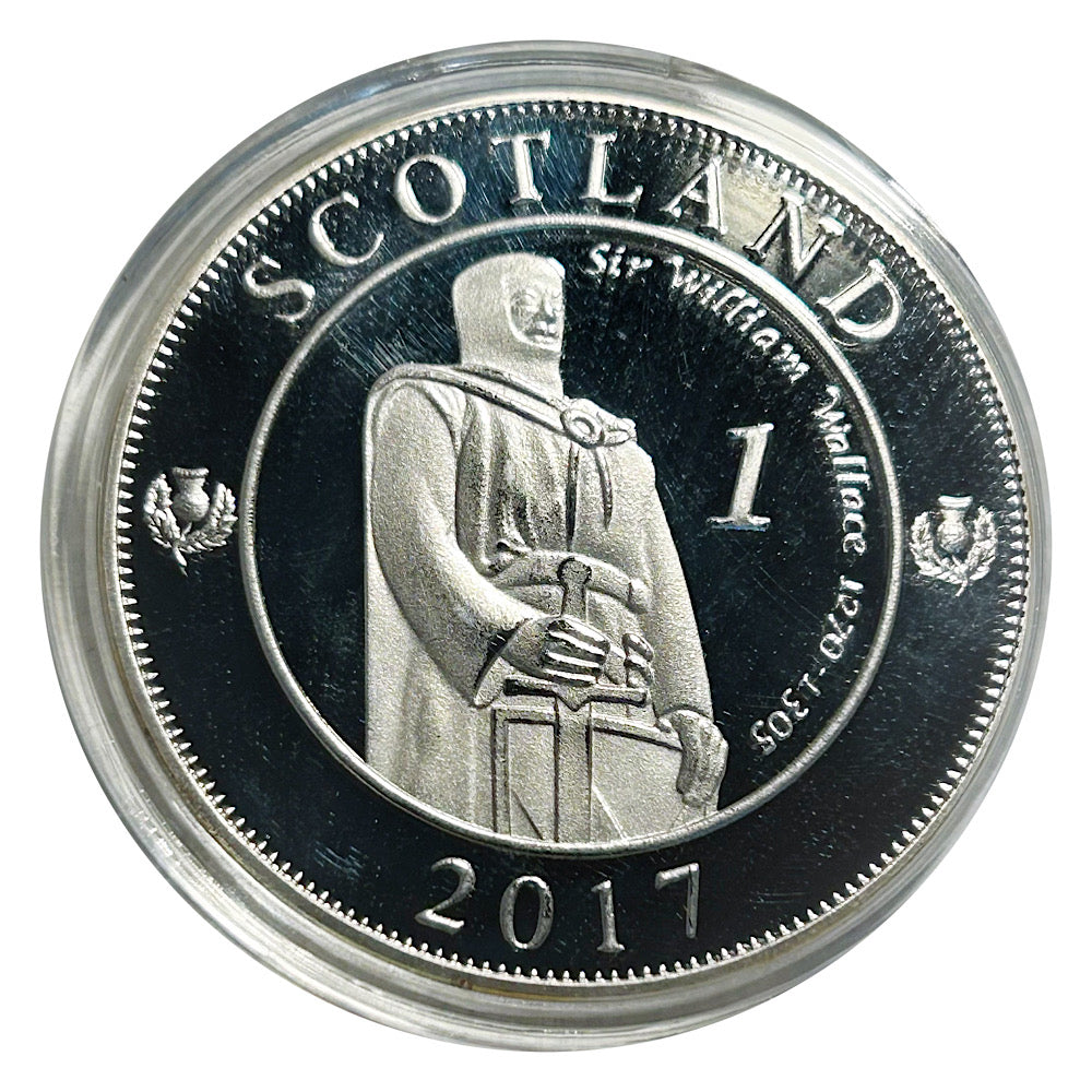 Lucky Coin Scottish Warrior in Protective Plastic Capsule