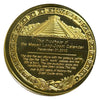 Lucky Copper Coin Mayan Calendar Pyramid  in Plastic Capsule