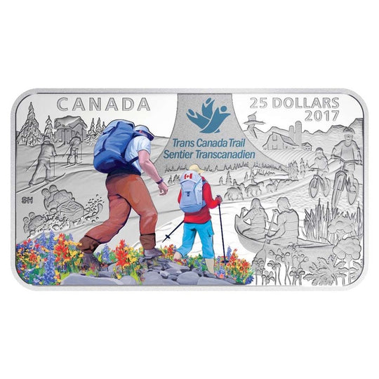 2017 Canada $25 The Great Trail .9999 Silver Proof Coin