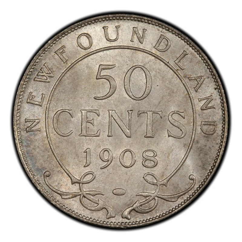 1908 Canada Silver 50 cents Newfoundland  Coin VG