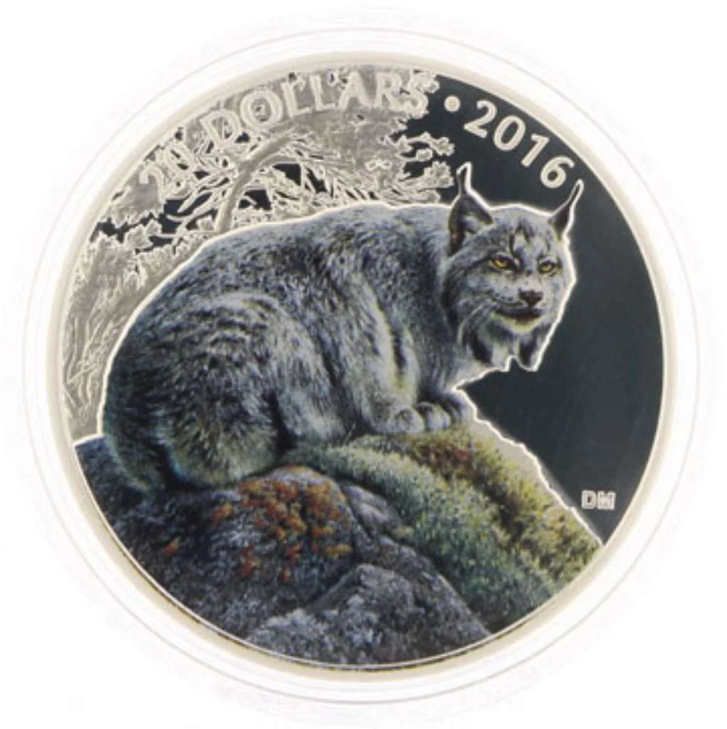 2016 Canada Silver  $20 Majestic Animal: Canadian Lynx 1 oz