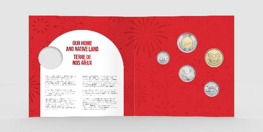 2023 Canada Base Metal Set Oh Canada! incl. $1 Moose Head, Folder 5-coins