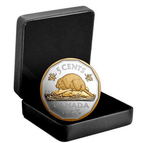 2023 Canada Silver 5 Cents Beaver - 1947 Maple Leaf Mark 2.015oz