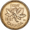 1987 Canada One Cent  Copper Penny BU