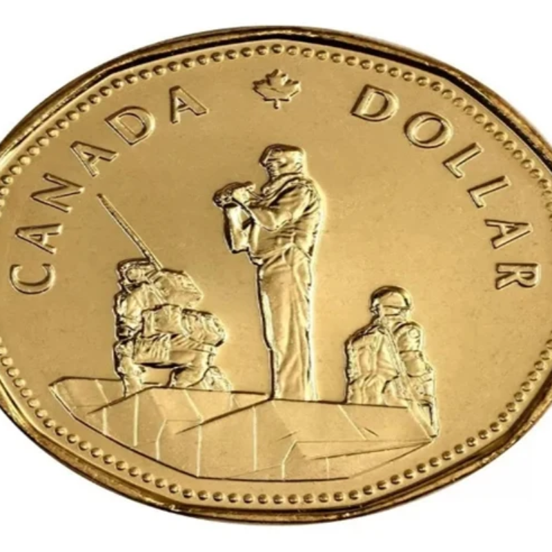 1995 Canadien 1 Maintien de la paix/Nations Unies 50e anniversaire Loonie Dollar Coin BU