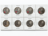 2012 Canada War of 1812 25 Cent Coin Set 8 Pcs Colored & Non-Colored
