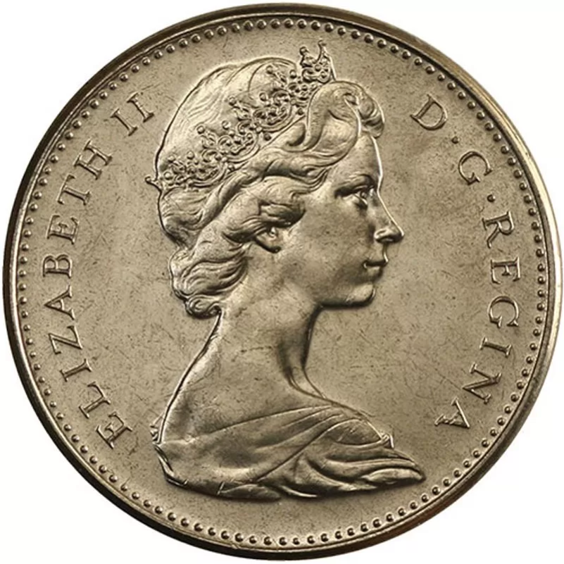 1970 Canada 5 Cents Elizabeth II Canadian Nickel Five Cent BU