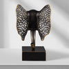 Luxury Abstract Elephant Head Sculpture – Modern Bronze Finish Decorative Statue