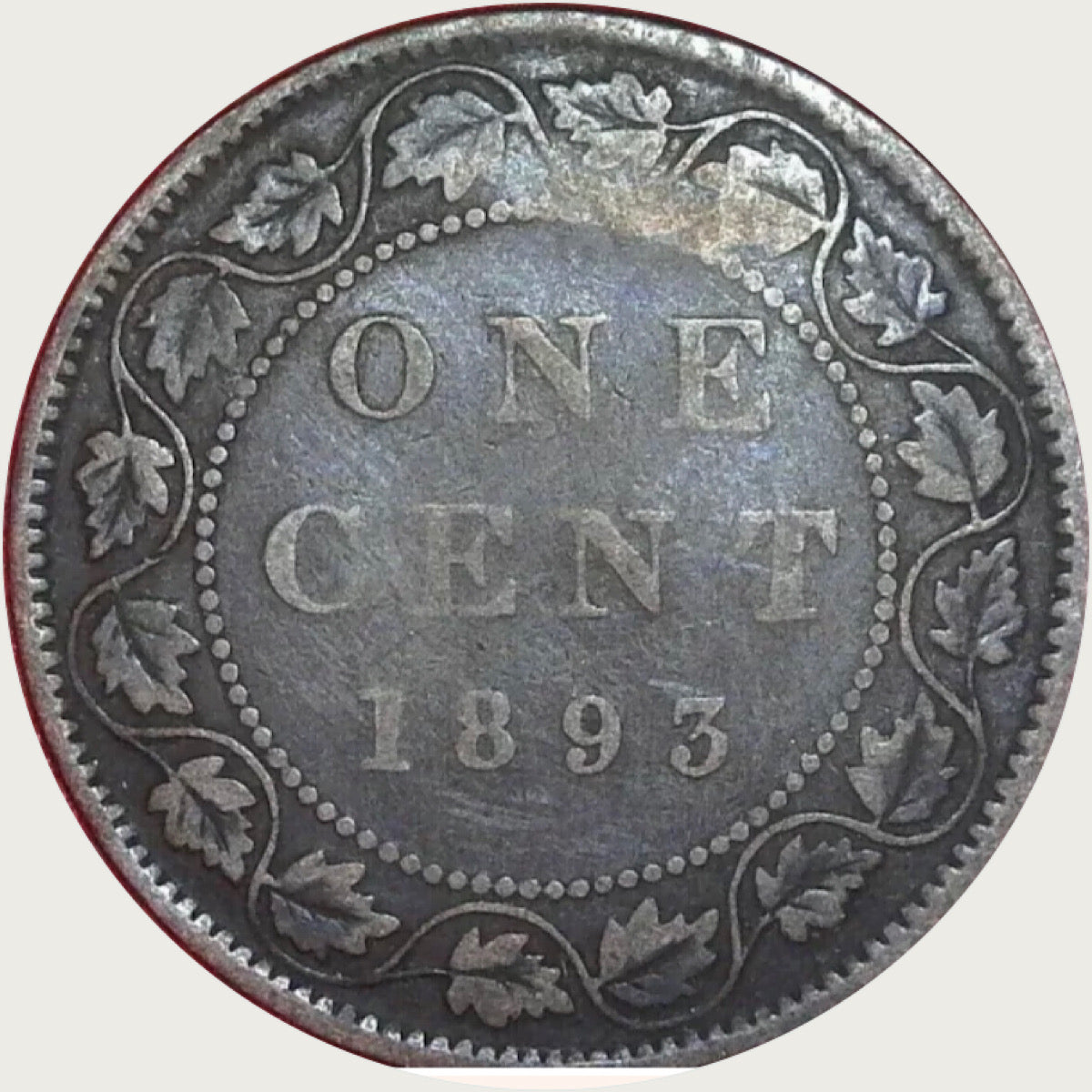 1893 Canada Large One Cent Coin Circulated high Grade CG