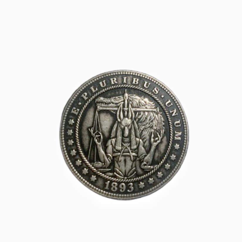 Copper Craft  Coin “1893 Anubis   “40mm Hobo Nickel Big Coin