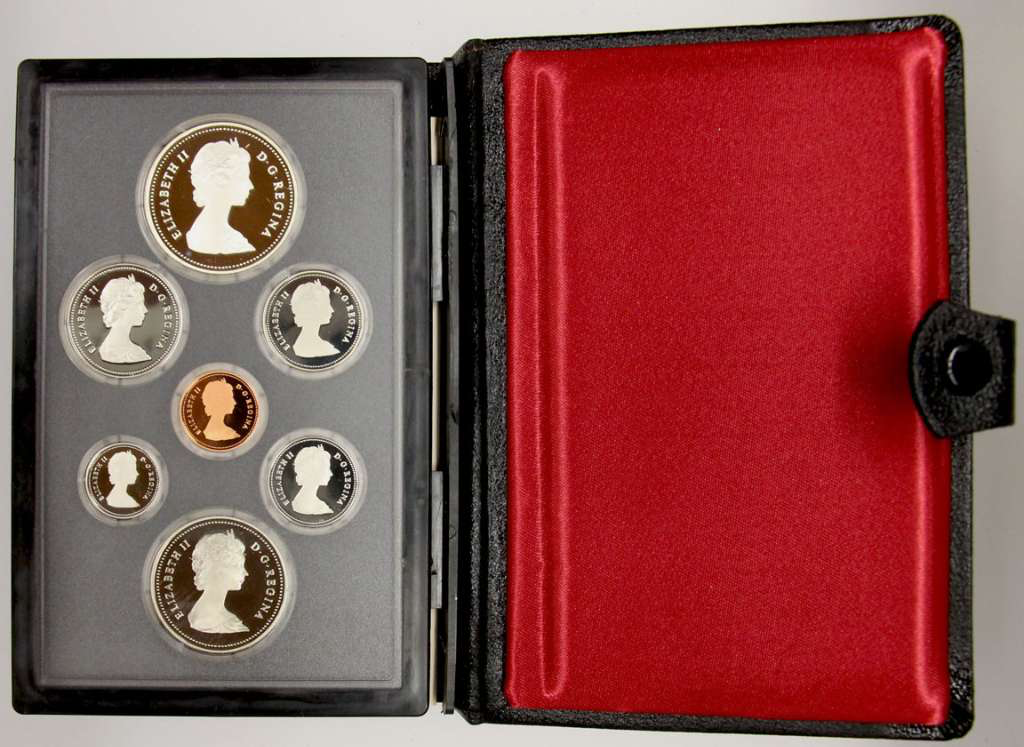 1984 Canada Base Metal  Proof Set, Standard, Voyageur/Toronto, 7-coins