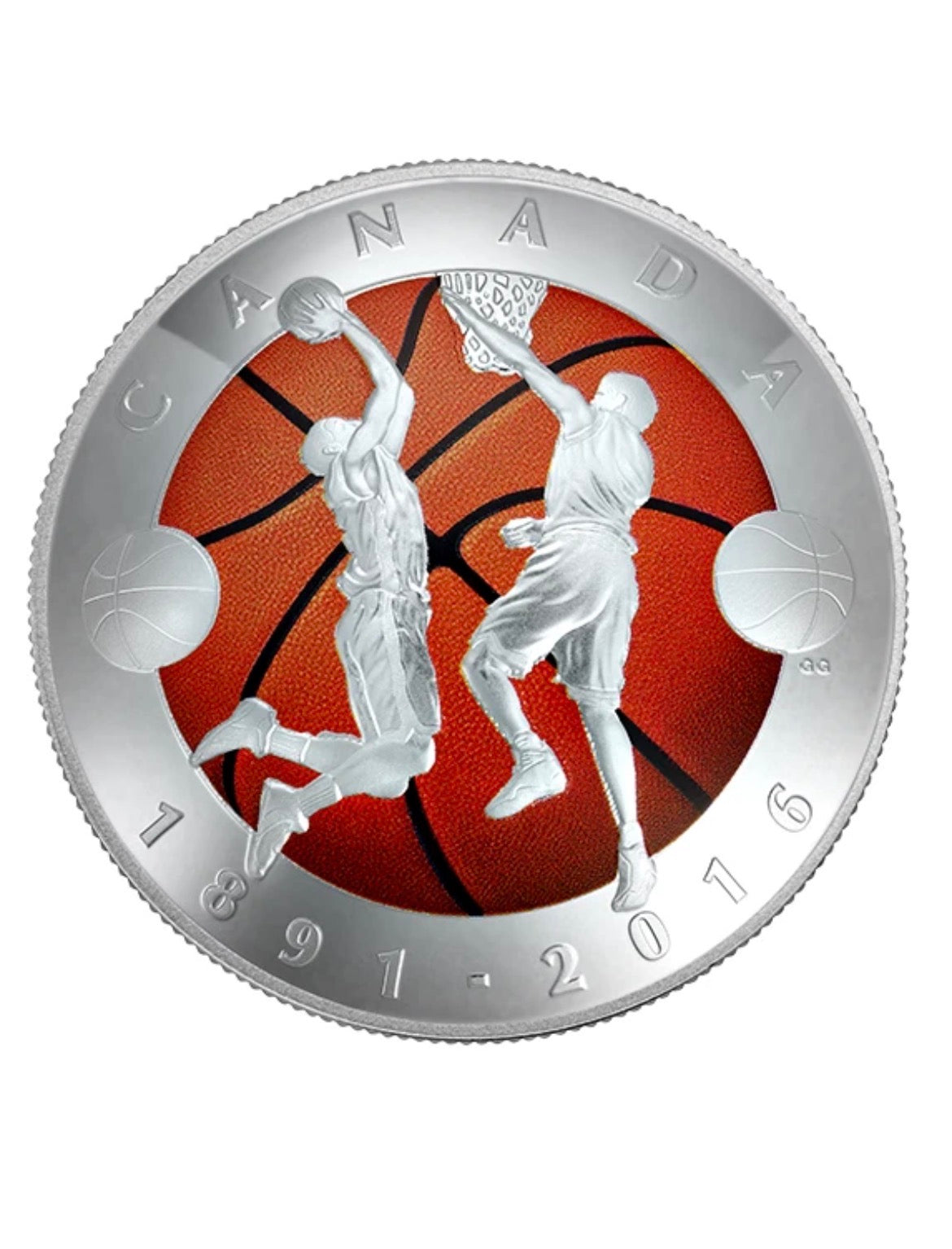 2016 Canada Silver  $25 Invention of Basketball 125th Anniv