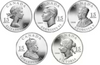 2008 Canada Silver  $15 Set Vignettes of Royalty, 5-coins 3oz, .925 W/ Free bronze medallion