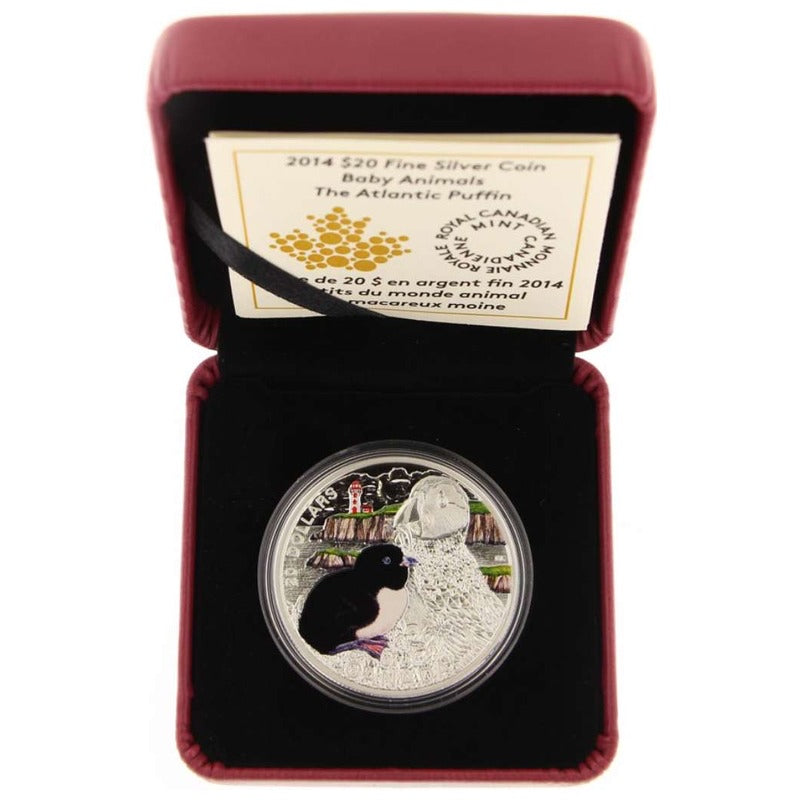 2014 Canada $20 Baby Atlantic Puffin .9999 Silver Proof Coin