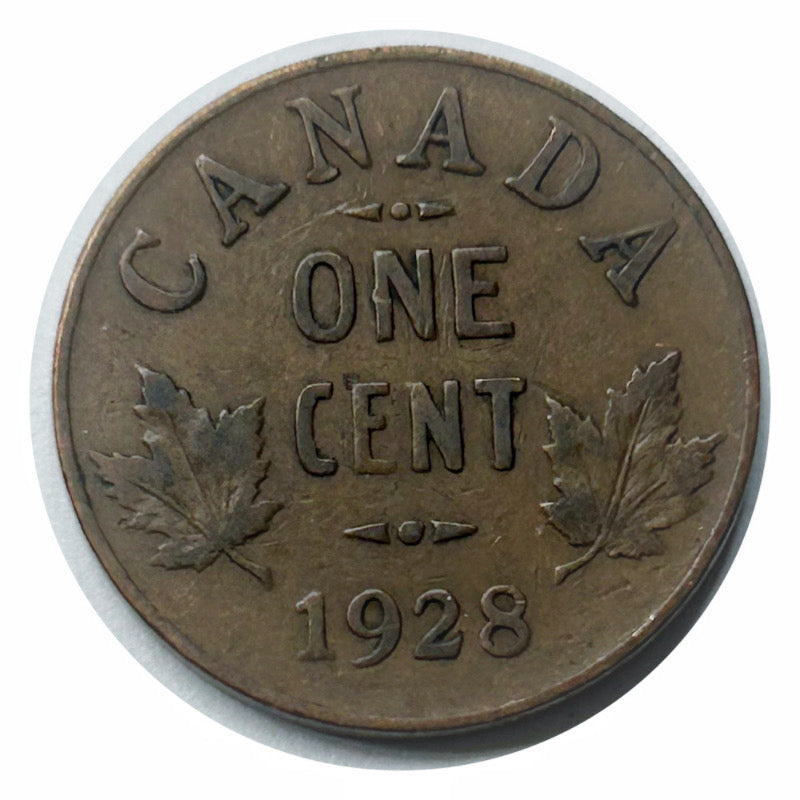 1928 Canada one Cent Penny Circulated VF