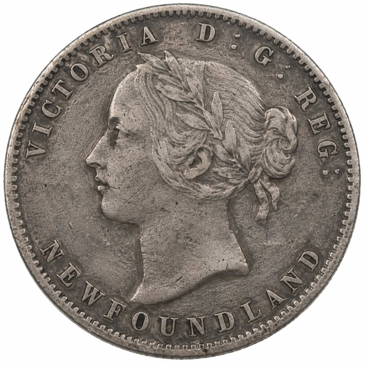 1881 Newfoundland 20 Cents Queen Victoria .925 Silver Canada VG