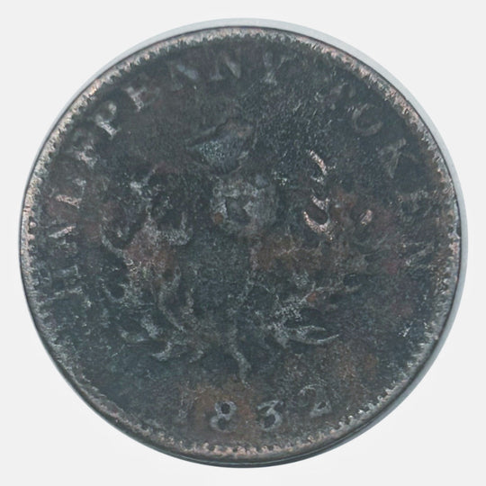 1832 Province of Nova Scotia Half Penny Token 1/2 Penny G