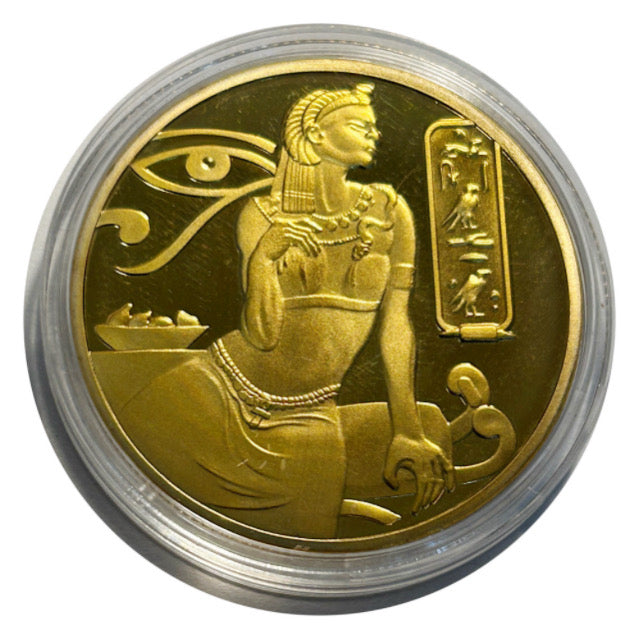Lucky Coin Ancient Egypt Goddess in Capsule