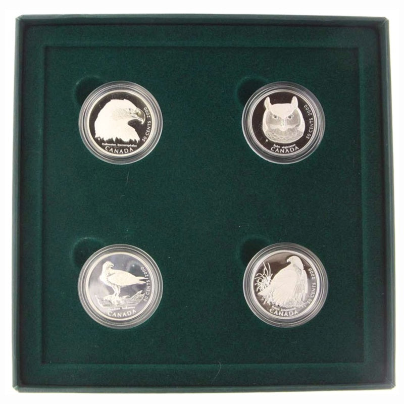 2000 Discovering Nature—Birds of Prey 4-Coin Silver Set